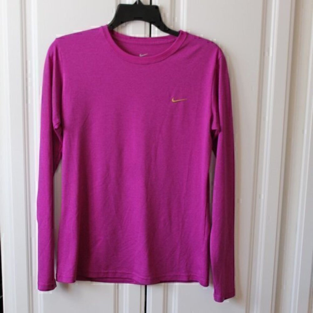 Magenta Nike Dri Fit M Long Sleeve Tee